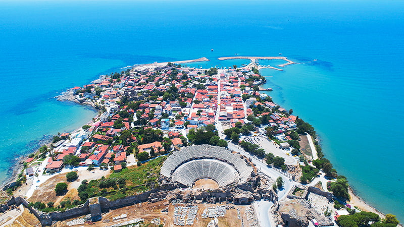 Türkische Riviera - Blick von oben auf Side