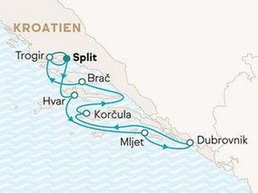 Die Geheimnisse der dalmatinischen Küsten - Deluxe Kreuzfahrt
