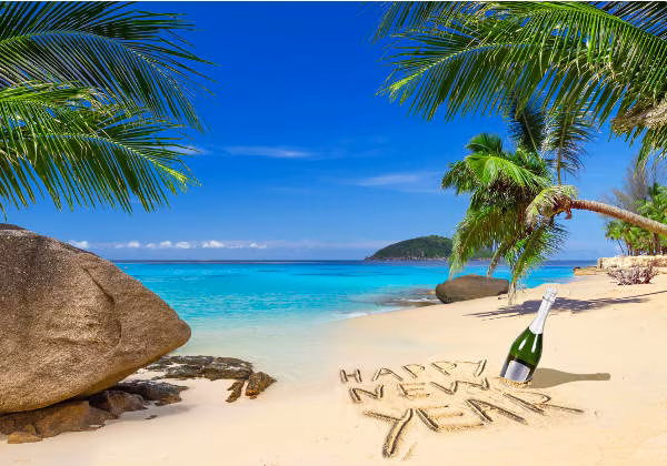 Silvester am Strand