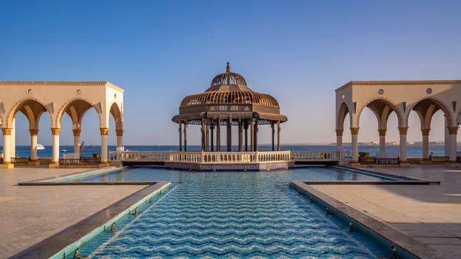 Ägypten - Sahl Hasheesh, Old Town mit Blick auf Arrival Piazza