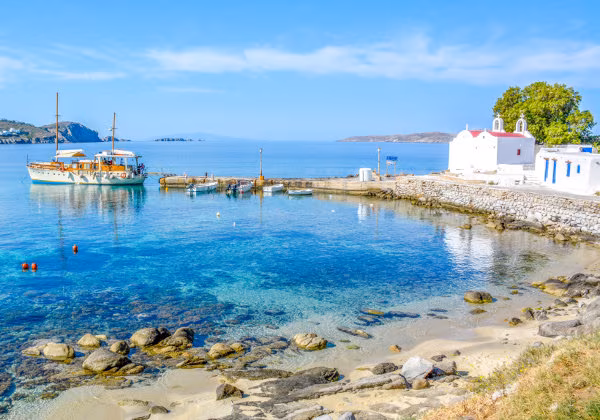 Bucht auf Mykonos