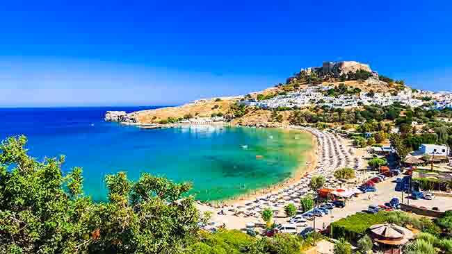 Griechenland - Rhodos, Bucht mit Strand