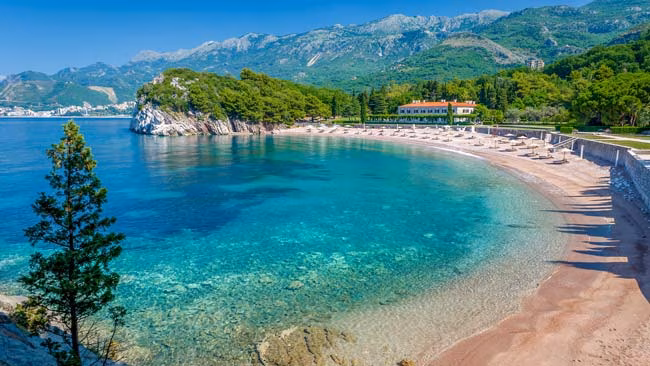 Sveti Stefan Strand, Budva, Montenegro