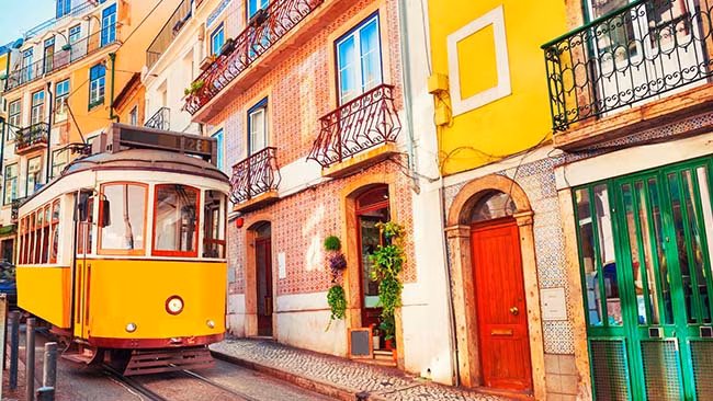 Straßenbahn in Lissabon, Portugal