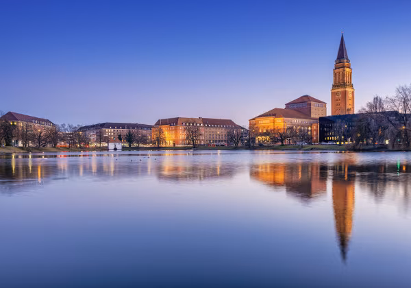 Kiel Hafen Sonnenuntergang