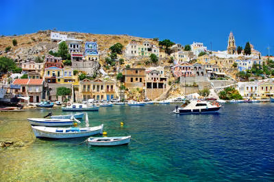 Rhodos Hafen Boote Meer Strand
