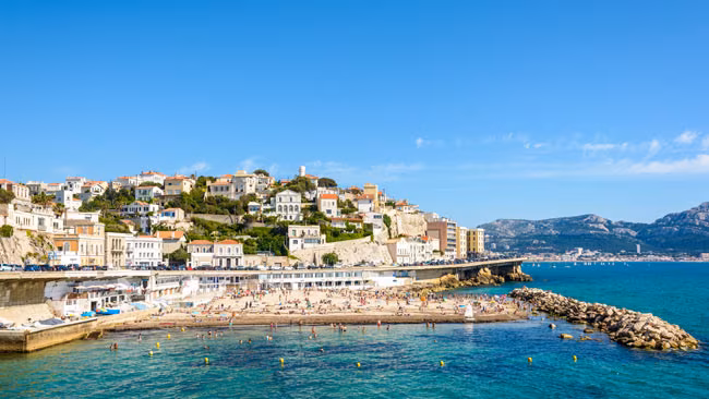 Badebucht, Prophet Strand in Marseille, Frankreich