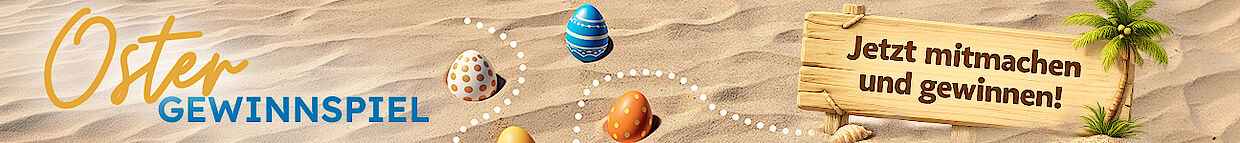 Oster-Gewinnspiel, Eier im Sand