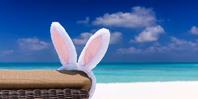 Ostern, Hasenohren am Strand