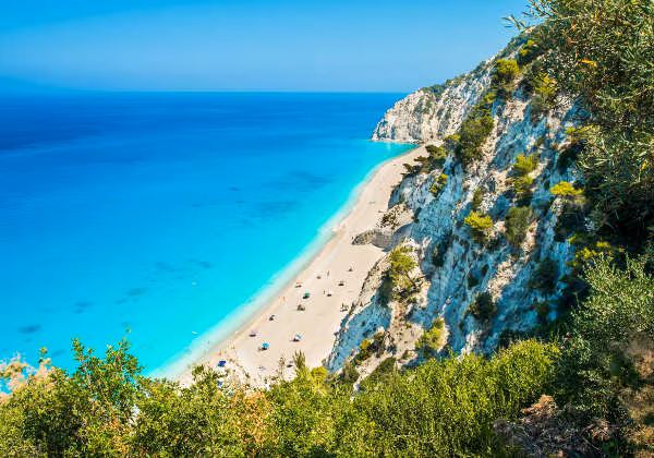 Küste mit Strand in Griechenland Strand Küste Griechenland