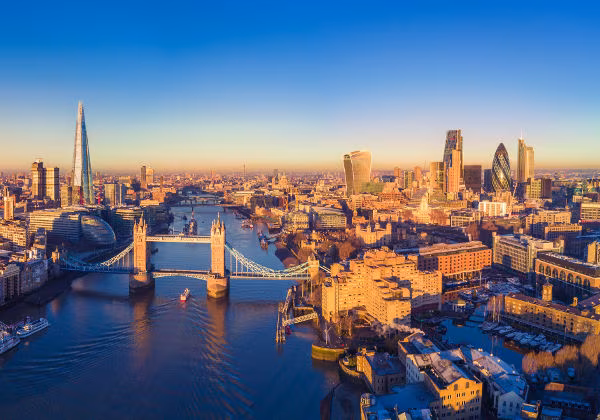 Ausblick auf London mit Themse