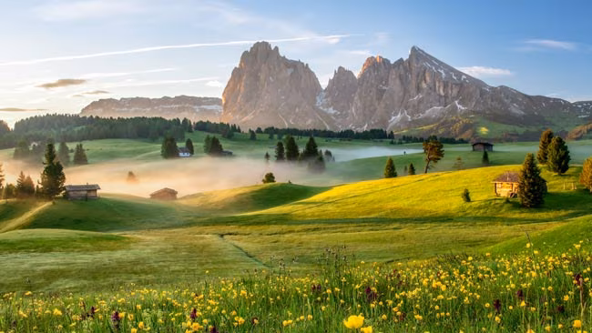 Italien - Südtirol, Seiser Alm in den Dolomiten Gebirge