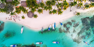 Saona Island, Dominikanische Republik, Luftaufnahme