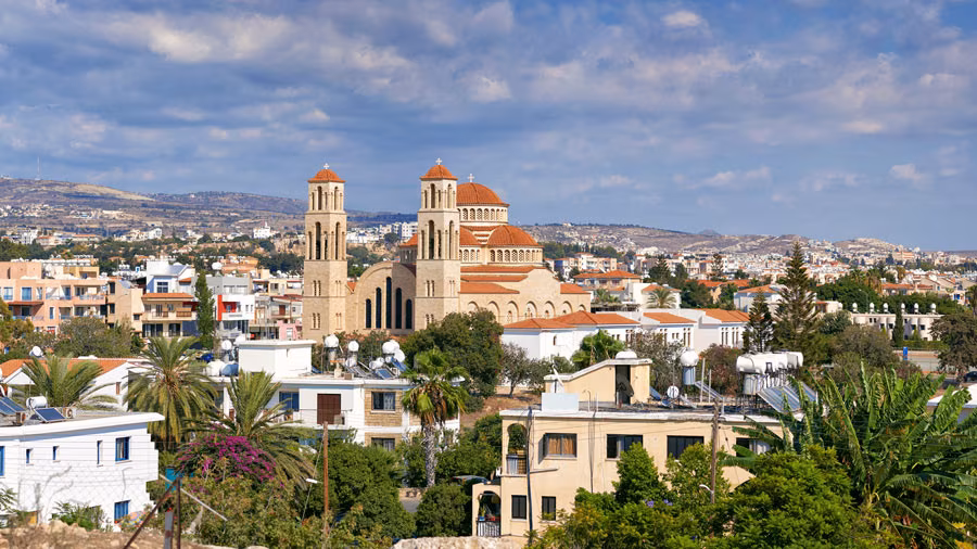 Panorama über Paphos mit Agioi Anargyroi 