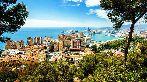 Ausblick über Málaga