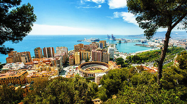 Ausblick über Málaga