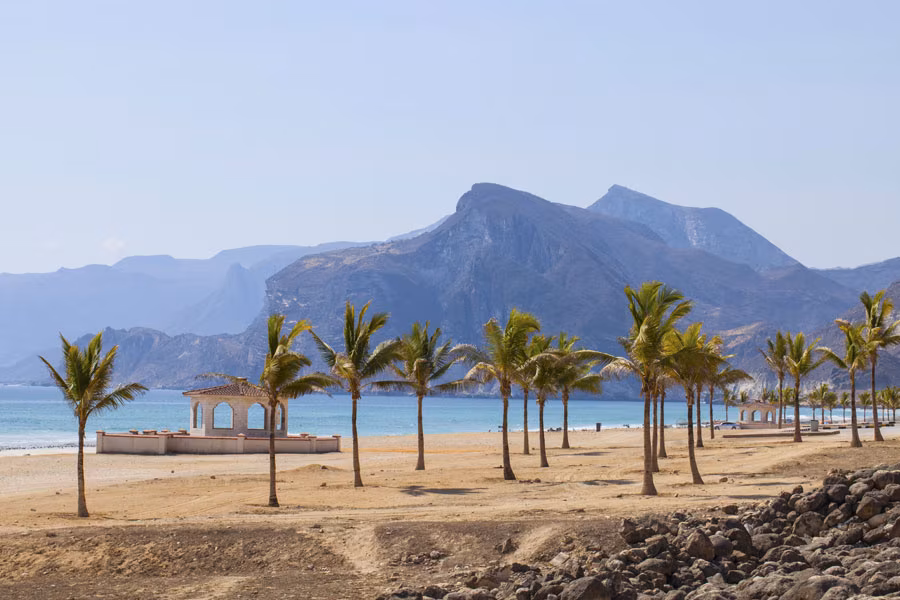 Oman Salalah Strand Berge
