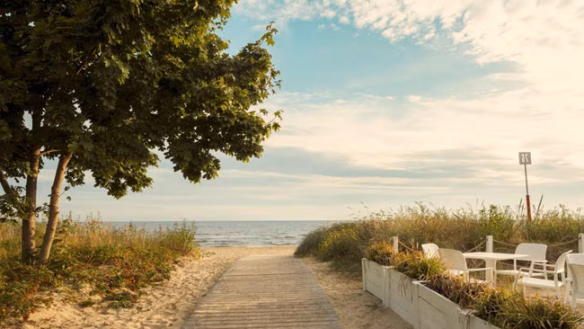 Polnische Ostsee, Strand in Sopot, Polen