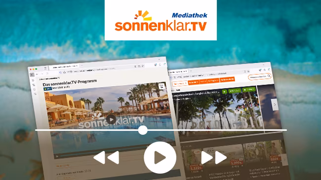 Sonnenklar TV Mediathek, Bildschirme mit Videos