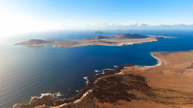 Aussichtspunkt Mirador del Rio auf Lanzarote, Kanaren, Spanien