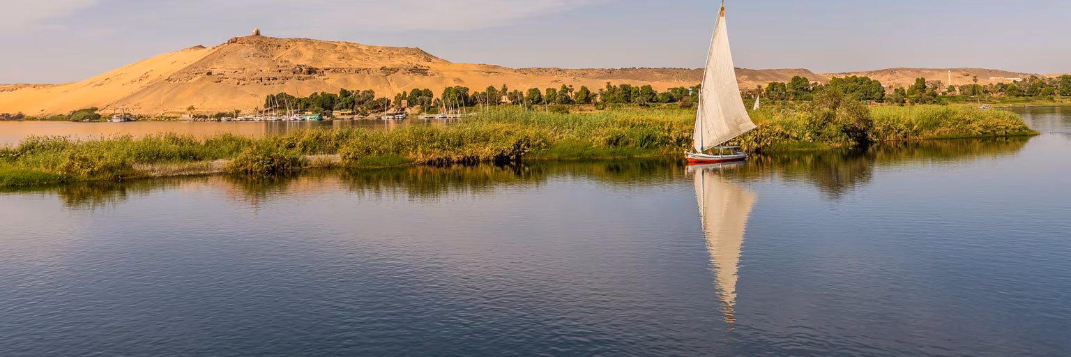 Segelschiff auf dem Nil, Nilkreuzfahrt, Ägypten