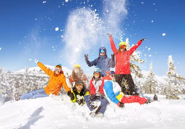 Skiurlaub Gruppe