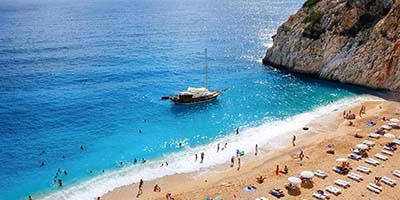 Türkei Riviera Strand Schiff