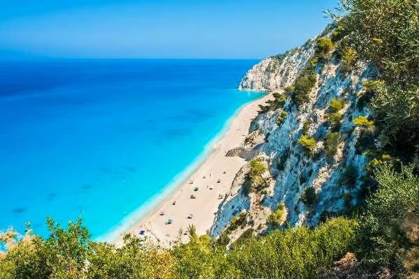 Griechenland Bucht mit Meer und Sonnenschein Griechenland Bucht Meer