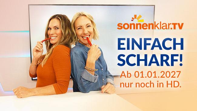 Teaser HD-Umstellung, sonnenklar.TV Moderatorinnen mit Peperoni