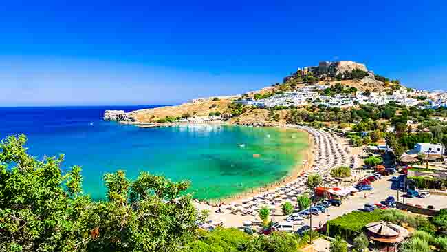 Griechenland - Rhodos, Bucht mit Strand