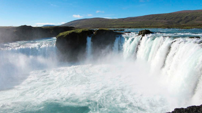 Wasserfall in Akureyri, Island