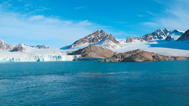 Inselgruppe Spitzbergen, Gletscher im Arktischen Ozean, Norwegen