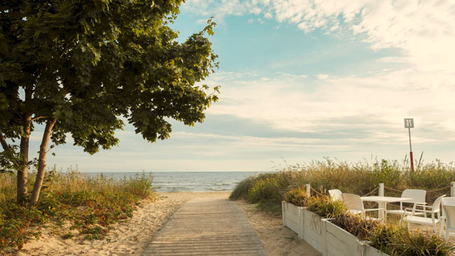 Polnische Ostsee, Strand in Sopot, Polen