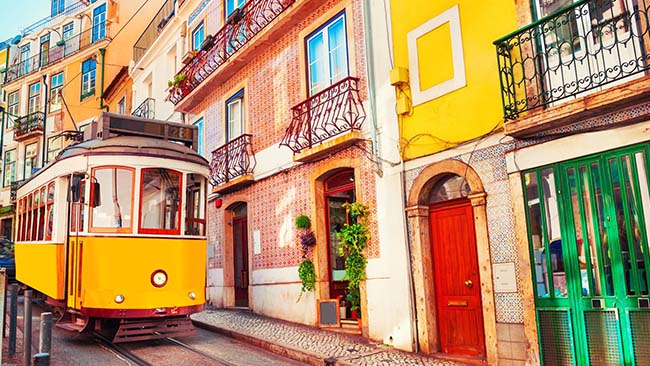 Straßenbahn in Lissabon, Portugal