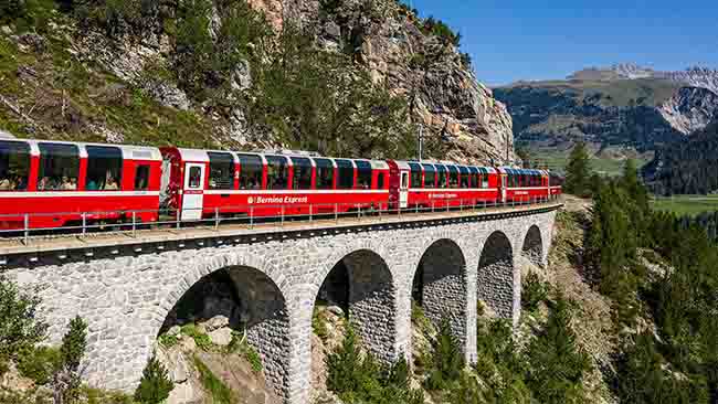 Zugreise - Bernina Express, Albulatal