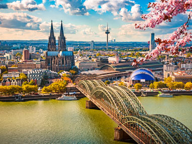 Fluss Rhein in Köln, Deutschland
