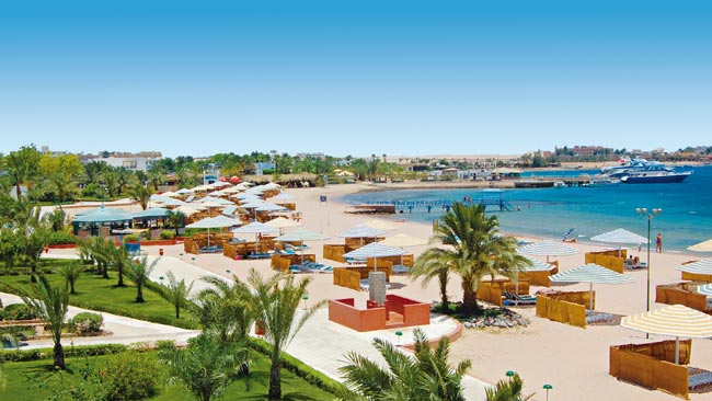 Ägypten, Menaville Safaga Resort, Strandabschnitt am Roten Meer