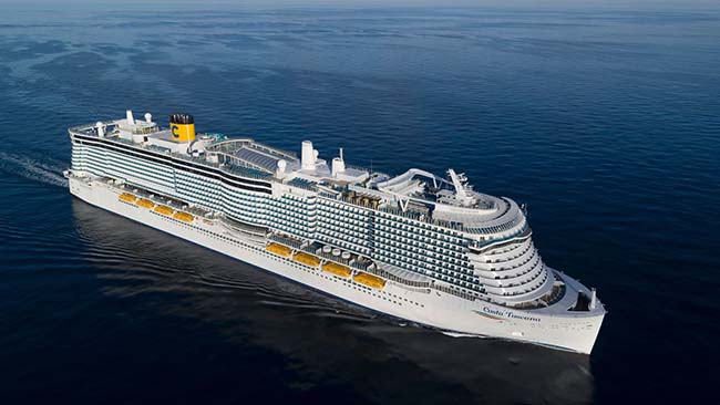 Kreuzfahrt, Costa Toscana, Schiff auf hoher See