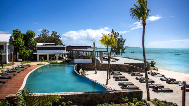 Mauritius - Sea Diamond Boutique Hotel & Spa, Poolbereich am Meer