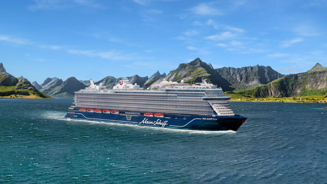 Mein Schiff Flow Kreuzfahrtschiff in Nordeuropa, Norwegens Fjorde