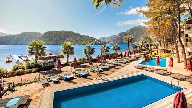 Orka Lotus Beach by Orka Hotels, Poolbereich mit Blick aufs Meer, Türkei