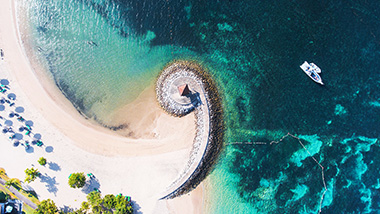 Luftaufnahme Nusa Dua Strand auf Bali, Indonesien
