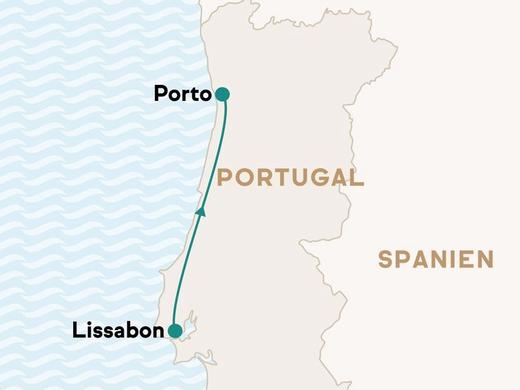 Städtekombination Lissabon und Porto mit dem Zug