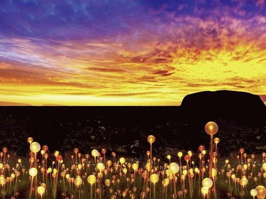 Rotes Zentrum im Farbenspiel