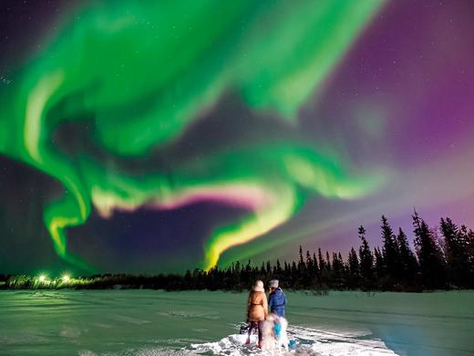 Perlen unter dem Polarlicht
