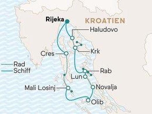 E-Bike & Radkreuzfahrt in der Kvarner Bucht