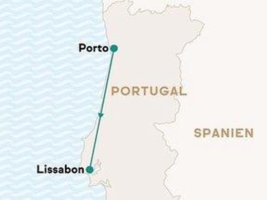 Städtekombination Porto und Lissabon mit dem Zug