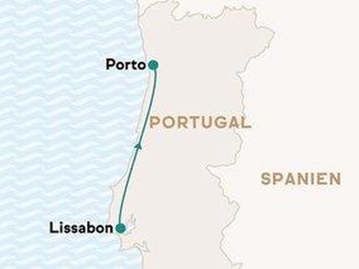 Städtekombination Lissabon und Porto mit dem Zug