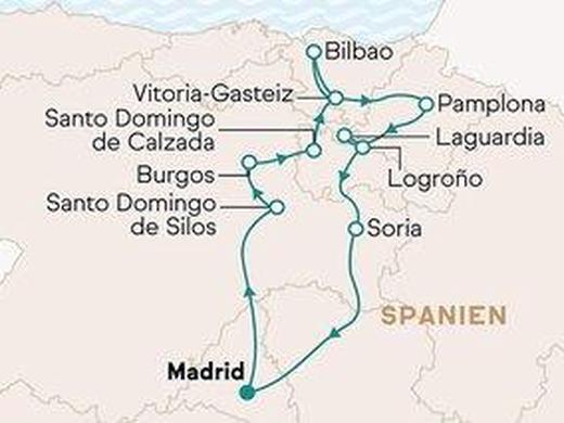 Von Madrid nach Nordspanien: Stolze Städte, feine Weine